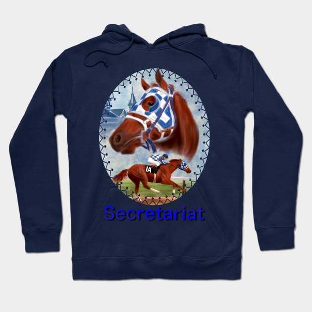 Secretariat Triple Crown Winner Hoodie by BHDigitalArt